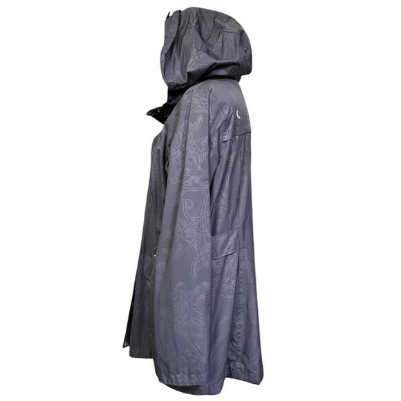 LOLE Hooded Raincoat Women's Navy Blue See Measurements Fits Like Large - Picture 2 of 8